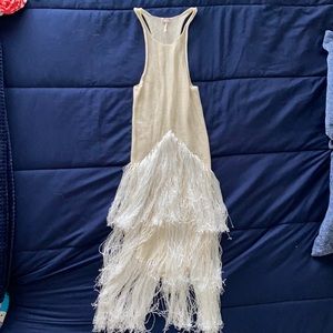 Free People Sequin Fringe Body-con Dress